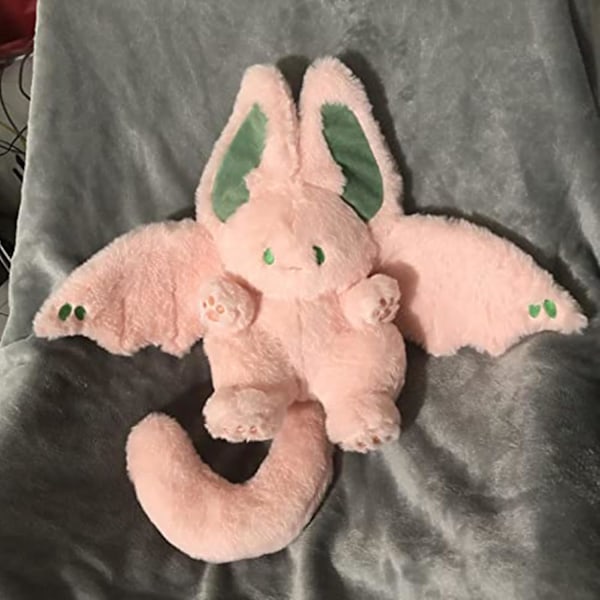 Söpö lepakko-pupu pehmolelu tyyny Kawaii lepakko-pupu täytetty eläin lapsille Pinkki 12\" pink