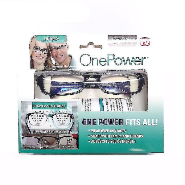 One Power Readers Autojustering Bifokala läsglasögon Multifocal +50 Till +250--