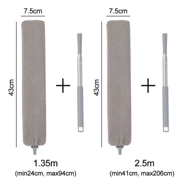 Uttrekkbar Gap Dust Cleaning Brush Fleksibel 1.35m