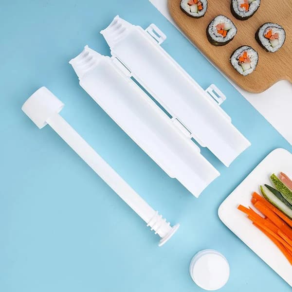 Snabb Sushi Bazooka Japansk Rullad Risform, PP Material Tvättbar för Grönsaker Kött pink