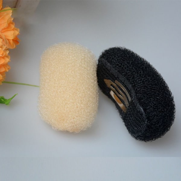 3 stk. Hårnåle Puffy Hårpuder SORT Black