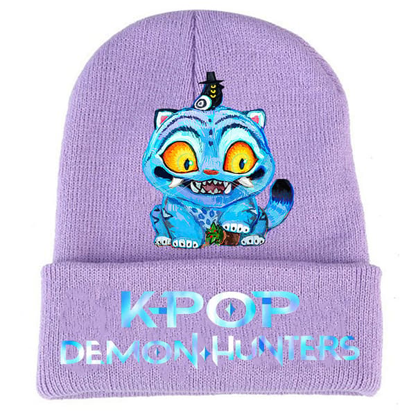 Demon Hunter Grupp omgivande stickad mössa höst och vinter vuxen ullhatt utomhus varm ullhatt parhatt Gray-6 knitted hat