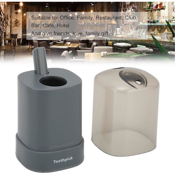Tannpirkerholder Dispenser Automatisk Trykk Tannpirkerboks Tannpirker Oppbevaringsboks
