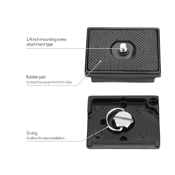 Hurtigudløserplade 1/4\" skrue til Manfrotto 3157N 3030 3130 3160 3262QR