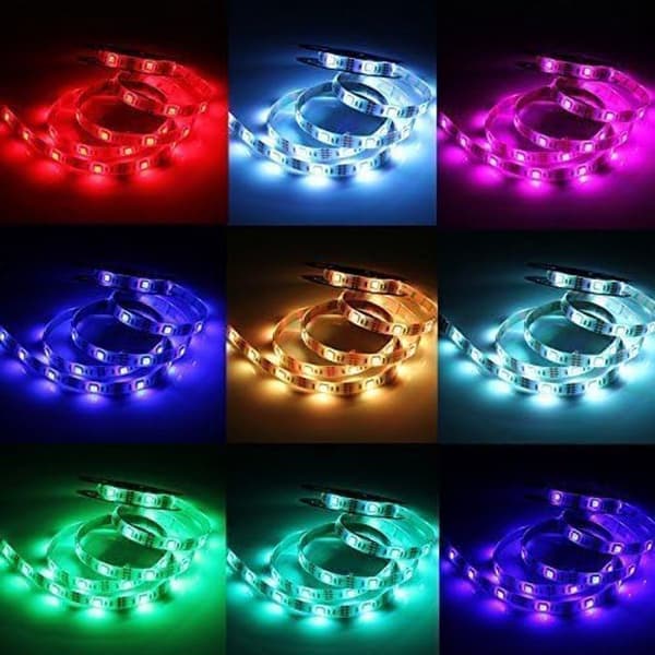 LED-slinga batteridriven 2m med fjärrkontroll timer vattentät RGB
