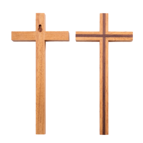 Käsintehty puinen risti Kristus-koristeet seinälle ripustettava pöytäristi