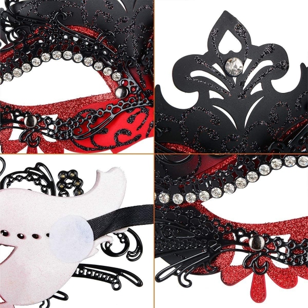 Maskeradmask, karnevalsdekorationer Venetianska masker för kvinnor