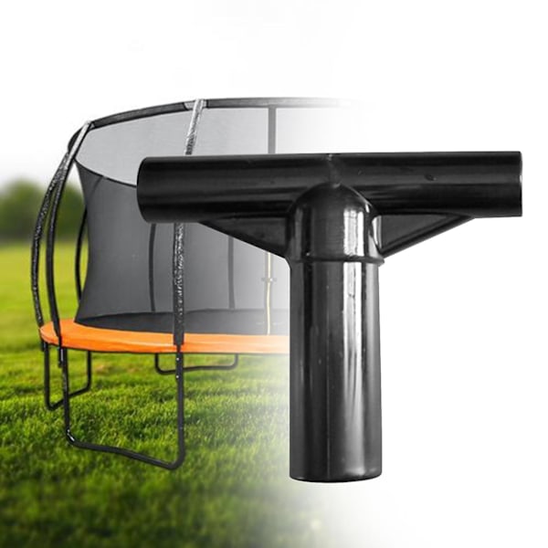 T-format rörhylsa trampolinskydd stolpändar tillbehör T-rör ersättning trampolinstolpskydd för träningsgård Svart Black 8.8cmx7.6cm