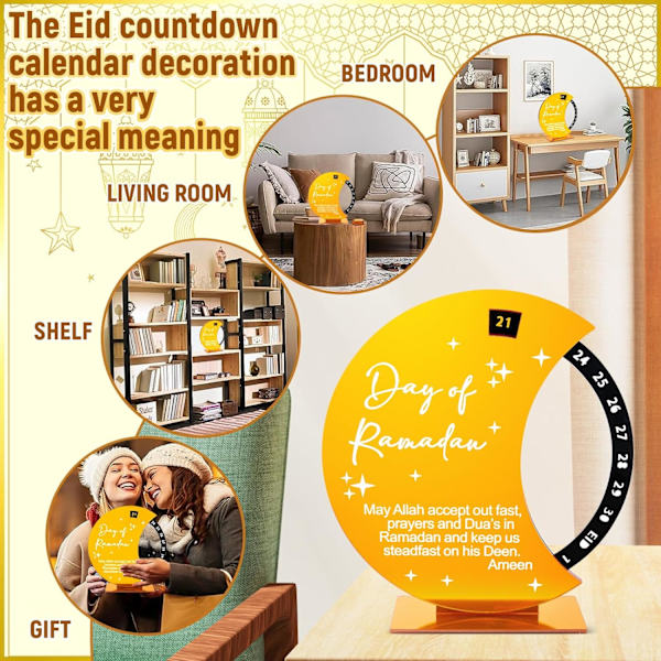 Ramadanin Adventi-kalenteri, Ramadanin Koristeet Kotiin, Akryyli Eid Ramadan Mubarak