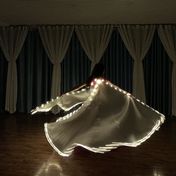 LED Lysende Magedansvinger Showrekvisitter Fluorescerende Dans
