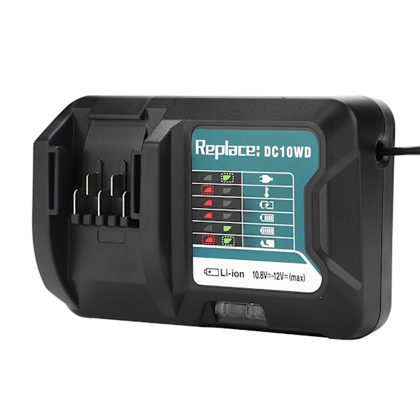 Snabb litiumbatteriladdare för 10.8V 12V Makita DC10WD/BL1015 EU-kontakt 100-240V 0.4