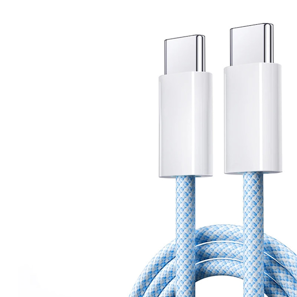 2023 Alkuperäinen USB C -kaapeli iPhone 15 Pro Max iPad PD 65W 45W 25W Turbo -latauskaapeli Type C -pikalataus Samsung S23 S22 sininen Blue 1m