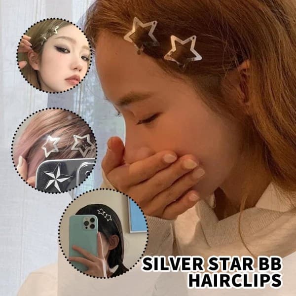 10 stk. Y2K Spicy Girls Stjerne Hårklemmer Metallic Sød Cool Cli