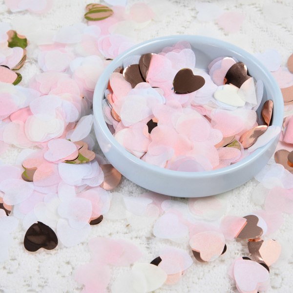 Bryllup romantisk kærlighed hjerte bord scatter papir konfetti