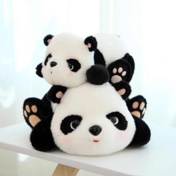 Kawaii Panda Pehmolelut Realistinen täytetty nukke Pehmeä Miellyttävä Ihoystävällinen Pehmolelu lapsille Syntymäpäivä Lastenpäivä 50cm Istuva Panda