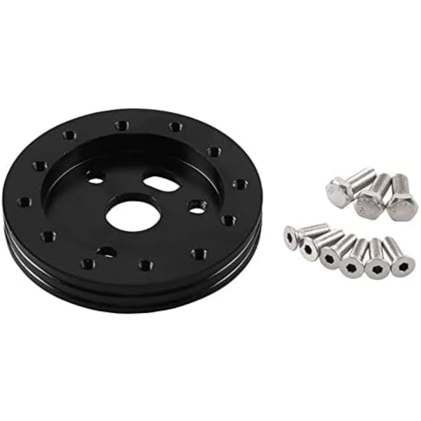 RULLINE 0.5&#34; Ohjauspyörän navan sovitin muunnospala 6-reikäisestä 3-reikäiseen ohjauspyörän sovittimeen Grant-sovitin Boss Kit Musta 0.5\" Black