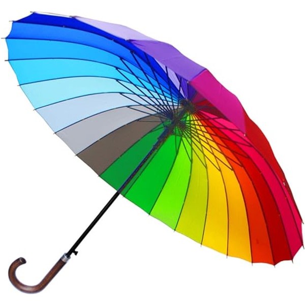 KAULUS JA RANSKAS LONDON - Tuulenpitävä sateenvarjo, jossa 24 kylkiluuta huippulujuutta varten - 60 km/h erityisen vahva - Kolmikerroksinen lasikuituvahvistettu runko.