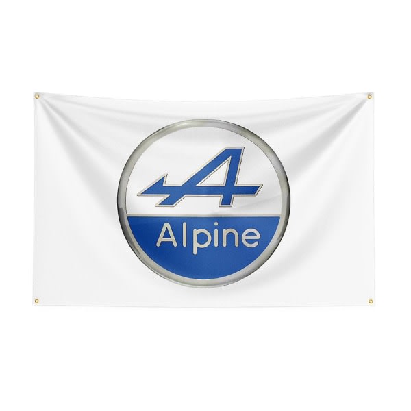 Jinzhaolai 3x5ft Alpines Racing Bilflag til dekoration W 60 x 90cm