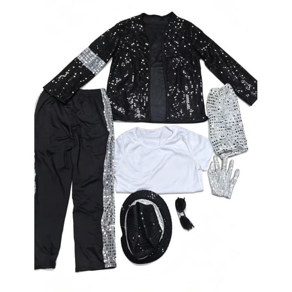 Michael Jackson-dansekostyme for barn og voksne (jacket + T-shirt + pants) 150cm