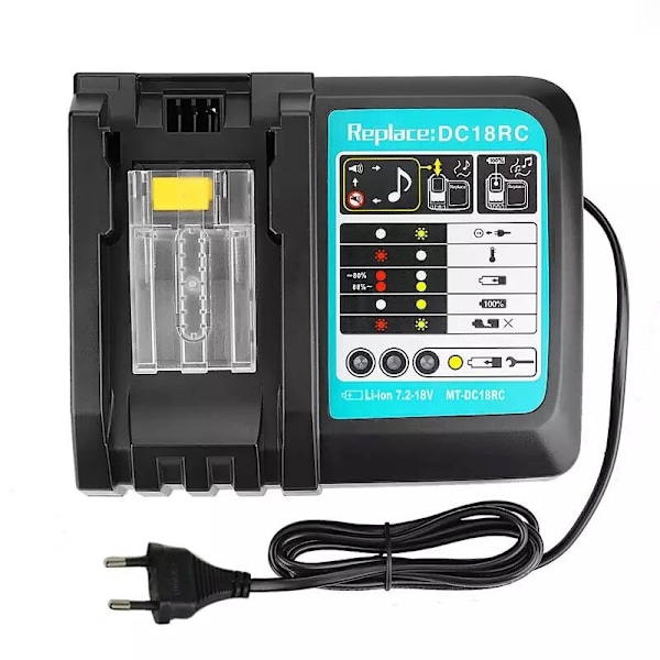 Makita Makit oplader DC18RC uden skærm 14.4V-18V effekt 3A - Perfekt
