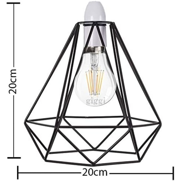 Svart taklampe ledning kurv metall kurv anheng belysning taklampe skygge, takmontering lys og industriell stil lys