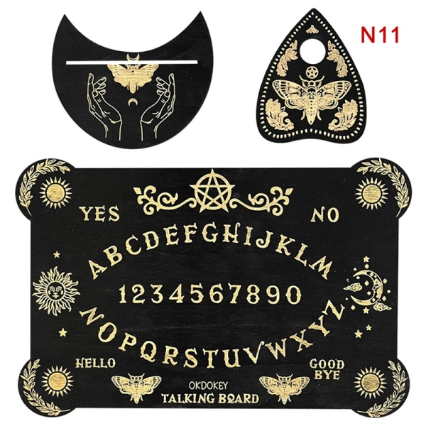 Ouija Boa - Täydellinen puinen kaiverrettu taikataulu ennustukseen 11