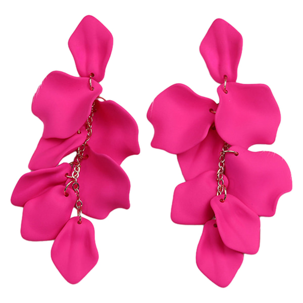 Lange akryl rosenblade øreringe til kvinder og piger med