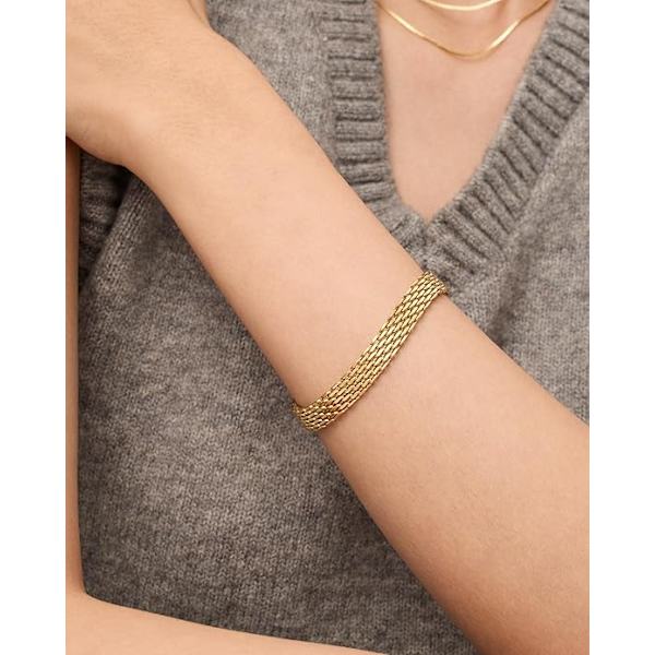 14K Guldförgyllt Chunky Kedja Justerbar Armband för Kvinnor