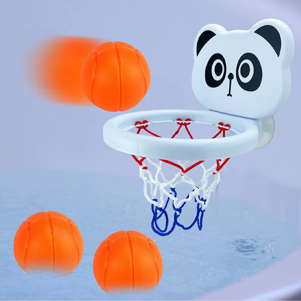 Basketbåge | Badkarsleksak för pojkar Tjej 2 3 4 5 år | Badleksaksset med 3 mjuka bollar, småbarnsbadrumsspel inomhus utomhusgåva