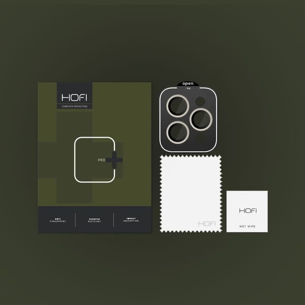 HOFI iPhone 15 Pro / 15 Pro Max Linssin suojus CamRing Pro+ Titanium