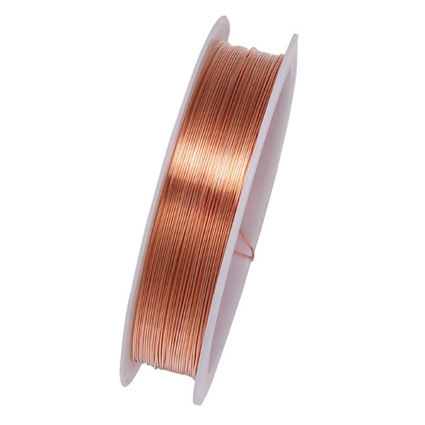 0,8 mm smykkeperletråd 8 fot sterk ekte sportsbestandig kobbertråd for DIY-smykker halskjede armbåndfremstilling