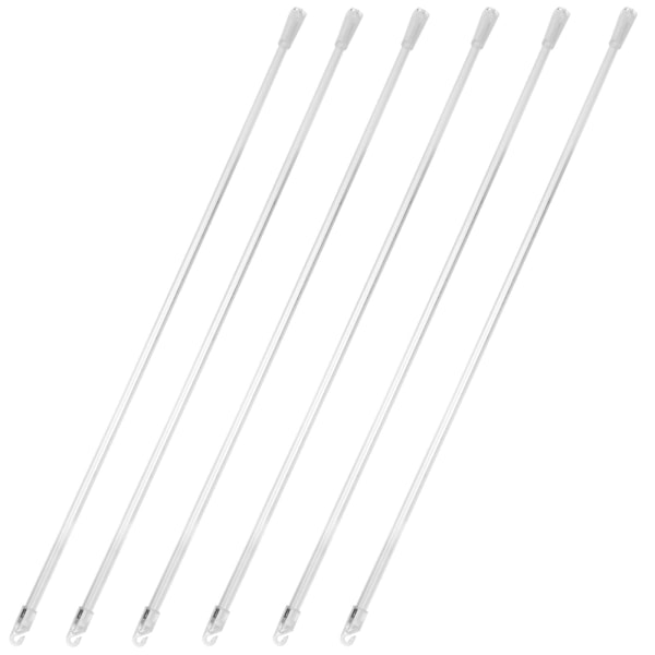 6 stk. Persiennestang Lodrette Persiennestang Udskiftning Vinduespersienner Stang Persiennetilbehør Transparent4 Transparent Transparent Transparent 48X1.5CM