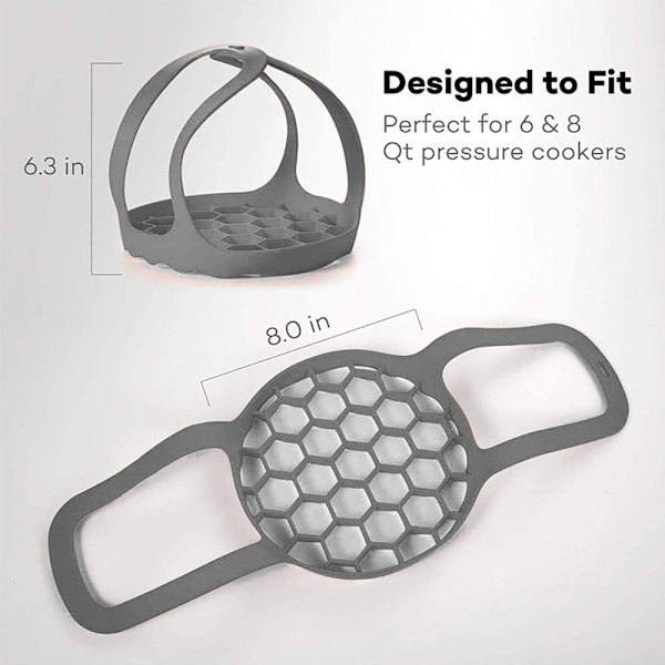 Tryckkokare Sling, Silikon Bakform Sling för 6 Qt Instant Pot, Multifunktionell Kokare Anti-brännskada Bakform Lyft Ångkokare Rack