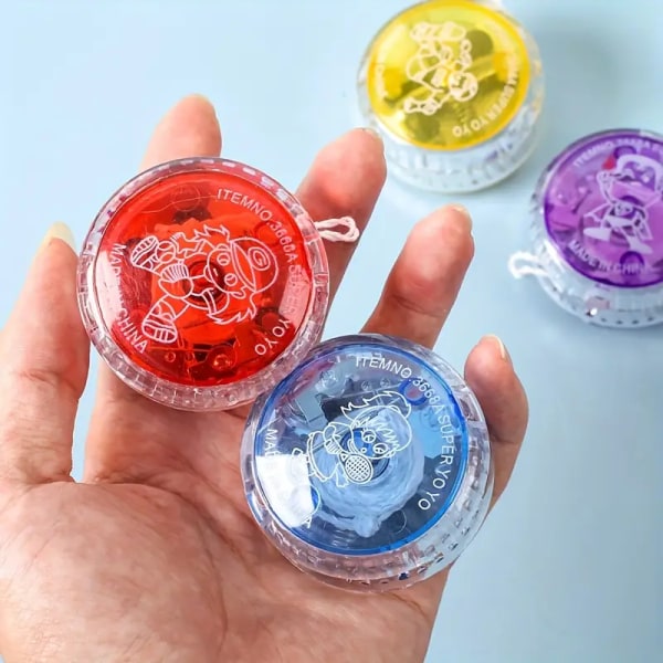 5 stk lysende yo-yo bolde - lyse farver, nemme at spille - farverig variation til jul