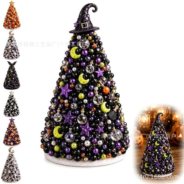 Gør-det-selv perlebesat Halloween-træ håndværkssæt Beaded Halloween Tree - Monster