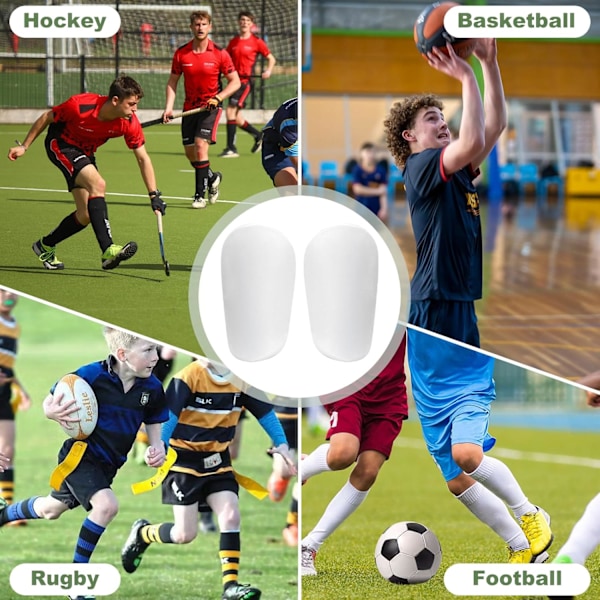 2 par Mini Pro fodboldskinnebeskyttere - unisex skridsikre fodboldskinnebeskyttere - Professionelle og begyndervenlige - til fodbold og løb! S(11*6)