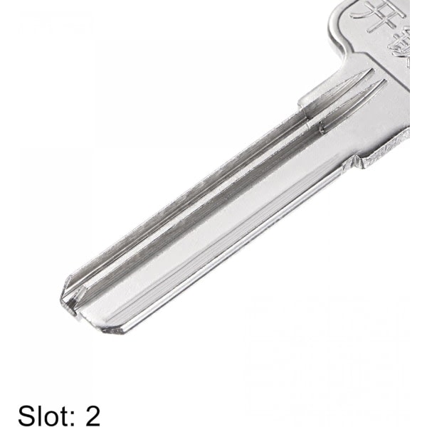 Blank nøkkel, 35 mm lengde 2 fløyte messing Nytt ukuttet erstatningsverktøy 5 stk.