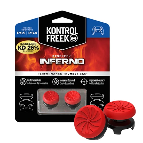 KontrolFreek FPS Freek Galaxy för Playstation PS4 5 High-Rise Analog Stick Joystick Controller Prestanda Tumstockar PS5 4-4