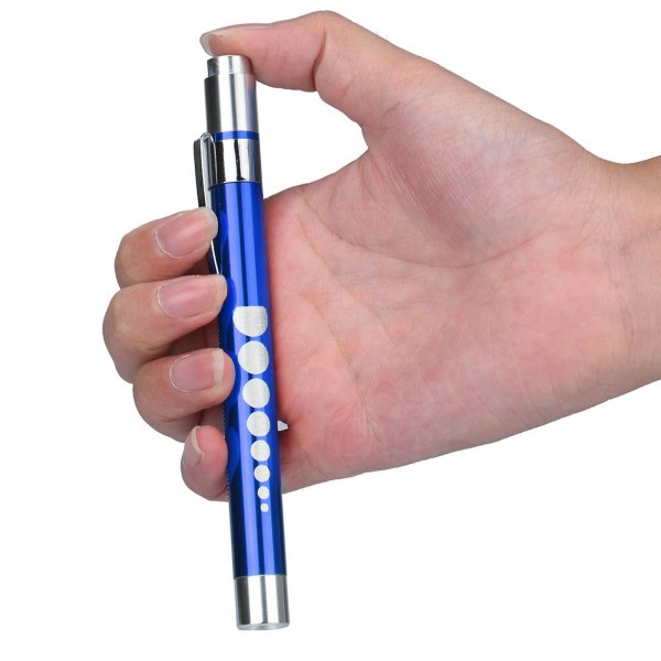 Led sanitærpenn lys aluminiumslegering penn lommelykt hvitt lys lys inspeksjon pupill lys for oral