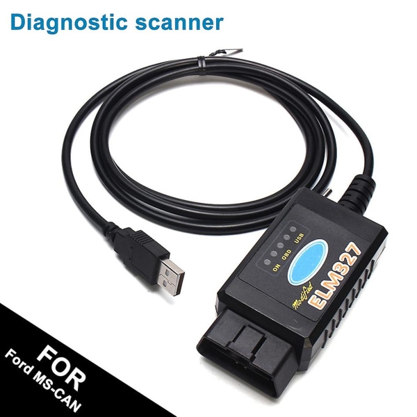 Elm327 USB Obd2 modifioitu diagnostinen skannerityökalu Ford Ms-can Hs-can Mazdalle