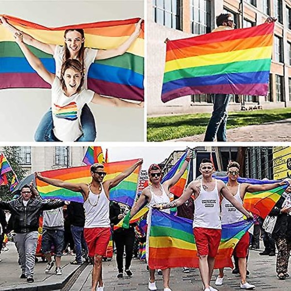 Rainbow pride flagg 3x5 fot (90 x 150 cm)