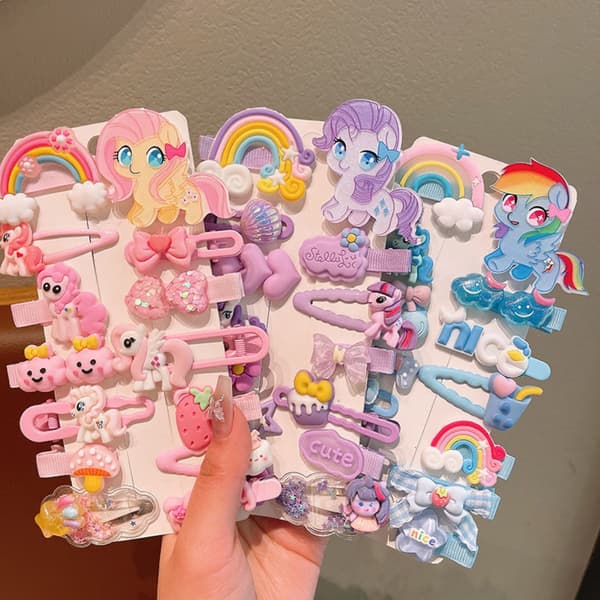 Blomsterhårklemmer Sæt - Søde Blomstertilbehør til Piger Biky 14-piece Set