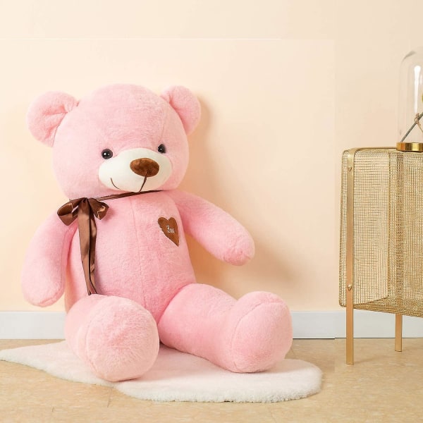 Suloinen nallekarhu pehmolelu, iso nallekarhu vaaleanpunainen pink 80 cm