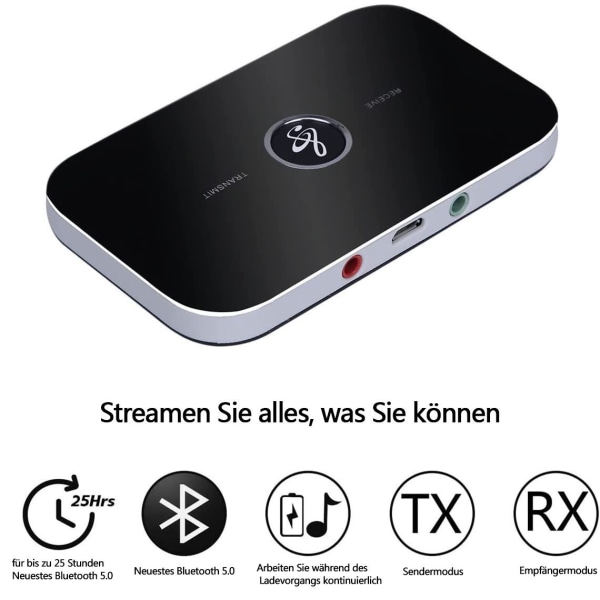 Bluetooth-adapter för ljud, AUX Bluetooth-adapter 5.0 Bluetooth