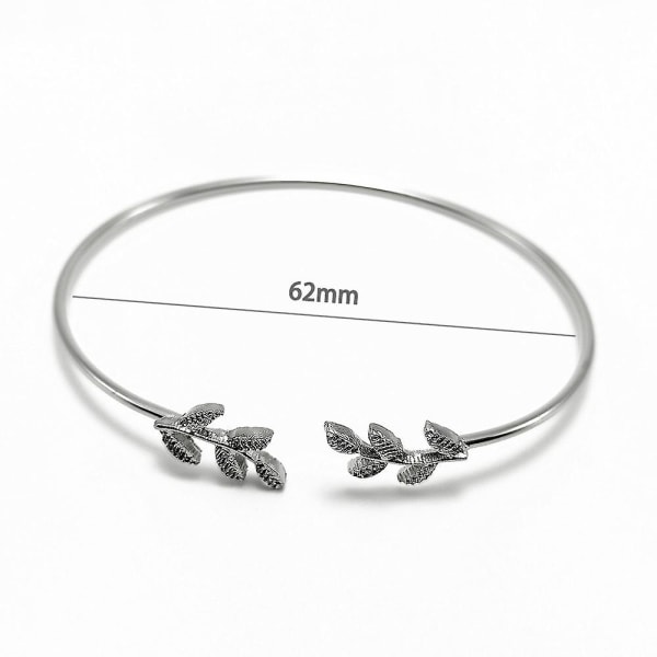 Womens Leaves Bracelet Open Bangle Stylish Jewellery Gift