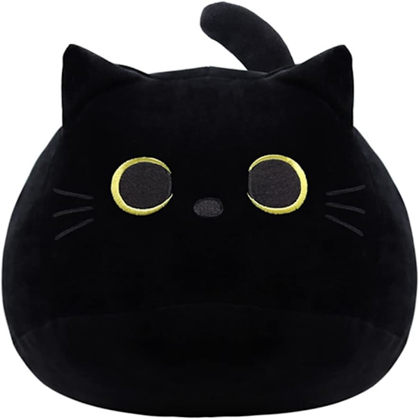 Svart Katt Plysj Leke: Myk, Stoppet Dyrepute, Baby Sofa Dekorasjon, Kattformet Design