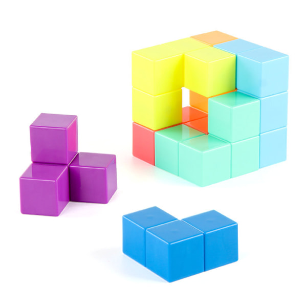 Magnetiske byggeklodser til børn Magiske magnetiske 3D puslespilsterninger Solid color