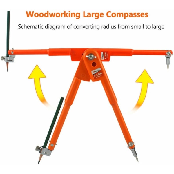 Industrial Metal Professional Scribe Woodworking Compass (stort)