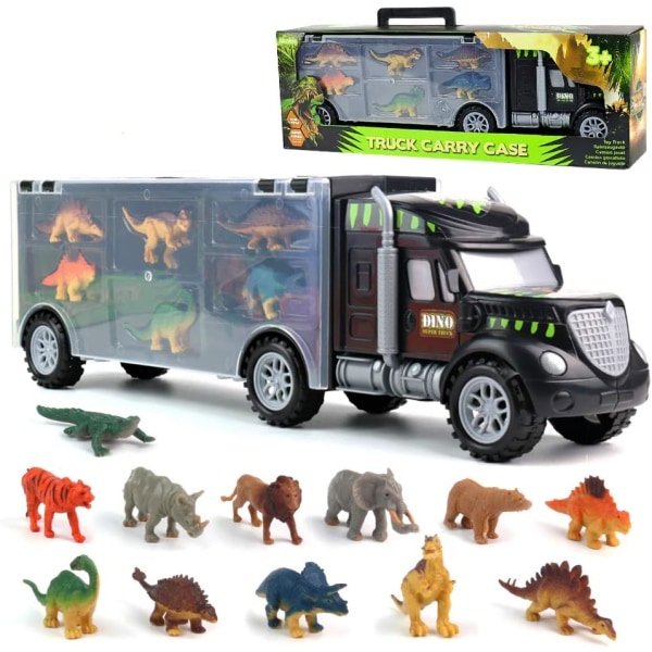 Dinosauruslelu kuorma-autolelu 12 minieläintä dinosaurusta