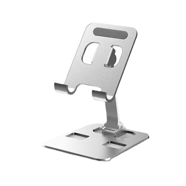 Smartphone Dock Mount Foldbar Bord Mobiltelefon Støtteholder Vinkel Højdehjusterbar Telefon/Tablet Stativ Silver 0.08